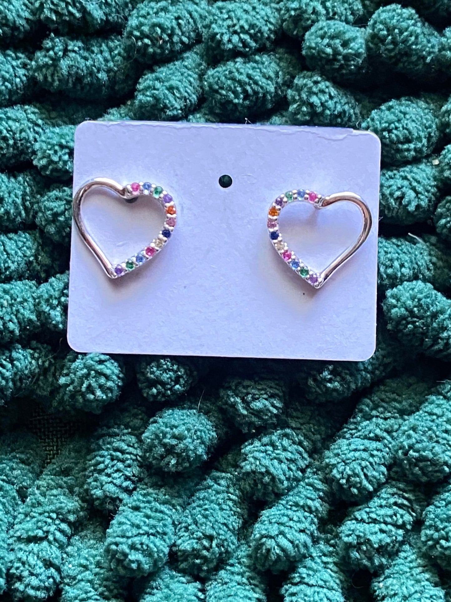 Silver heart earrings