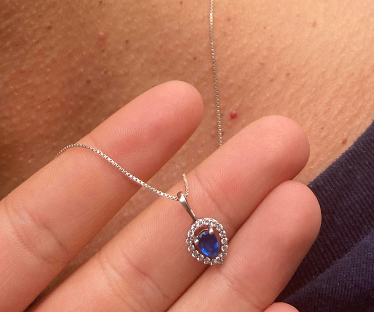 Royal blue drop pendant