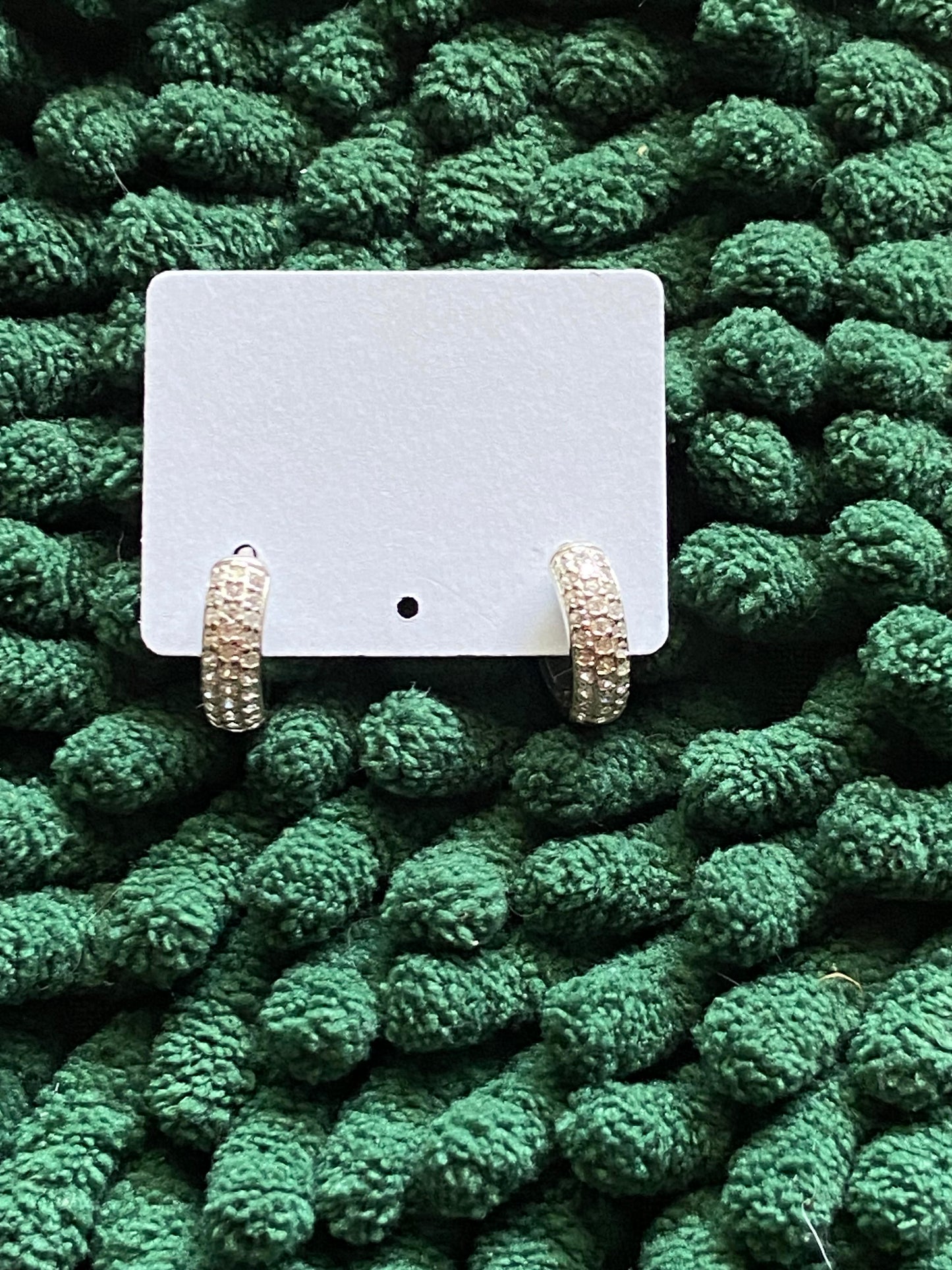 Silver diamond loops